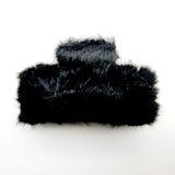 93856, FLUFFY FUR RECTANGLE HAIR CLAW, HAIR CLIP