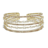 93996, CUBIC ZIRCONIA ACCENT PAVE RHINESTONE BRACELET