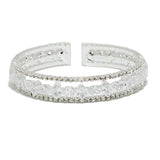 93999, MULTI SHAPE CUBIC ZIRCONIA PAVE RHINESTONE BRACELET