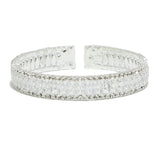 94000, MARQUISE CUBIC ZIRCONIA ACCENT PAVE RHINESTONE BRACELET
