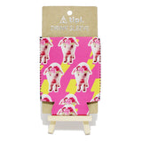 94038, PIG WITH FLOWER DECOR PRINT 12 OZ BOTTLE DRINK SLEEVE