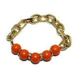 94041, WOODEN BEAD ACCENT STRETCH BRACELET
