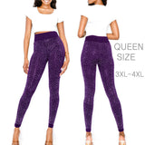 94044, PURPLE WITH SILVER STONE FRONT & BACK BLING MULTI RHINESTONE LEGGINGS