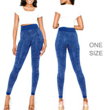 94044, ROYAL BLUE WITH SILVER STONE FRONT & BACK BLING MULTI RHINESTONE LEGGINGS