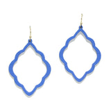 94048, QUATREFOIL WOOD EARRING