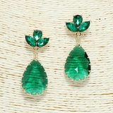 94062, TEARDROP ACRYLIC ACCENT DANGLE EARRING