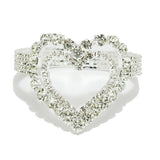 94075, CUT OUT HEART PAVE RHINESTONE BRACELET, VALENTINE'S DAY
