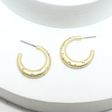 94081, DAINTY RHINESTONE ACCENT HOOP EARRING
