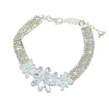 94143, MARQUISE CUBIC ZIRCONIA ACCENT PAVE RHINESTONE BRACELET, WEDDING, BRIDAL, PROM