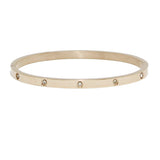 94176, PAVE RHINESTONE STAINLESS STEEL BANGLE BRACELET