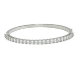 94180, CUBIC ZIRCONIA STAINLESS STEEL BANGLE BRACELET
