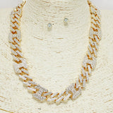 94219, PAVE RHINESTONE CHAIN NECKLACE