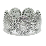 94233, WESTERN CONCHO METAL STRETCH BRACELET