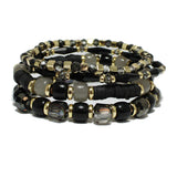 94250, MIXED BEAD MULTI LAYERED STRETCH BRACELET