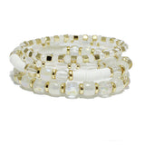 94250, MIXED BEAD MULTI LAYERED STRETCH BRACELET