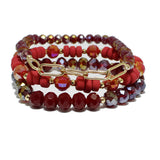 94251, MIXED BEAD MULTI LAYERED STRETCH BRACELET