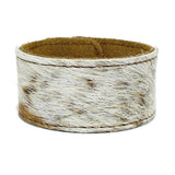 94260, GENUINE LEATHER MOHAIR BUTTON CLOSE BRACELET