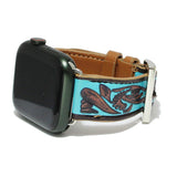 94283, WESTERN THEME LEATHER APPLE WATCH BAND *38MM-40MM