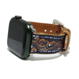 94284, WESTERN THEME LEATHER APPLE WATCH BAND *38MM-40MM