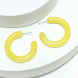 94309, RESIN CELLULOID ACETATE HOOP EARRING