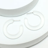 94310, MATTE ROUND HOOP EARRING