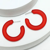 94310, MATTE ROUND HOOP EARRING