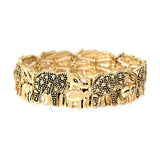 94455, ELEPHANT TEXTURED METAL STRETCH BRACELET