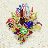 94467, FLORAL RHINESTONE PIN BROOCH