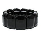 94523, RECTANGLE RHINESTONE ACCENT STRETCH BRACELET