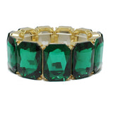 94523, RECTANGLE RHINESTONE ACCENT STRETCH BRACELET