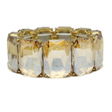 94523, RECTANGLE RHINESTONE ACCENT STRETCH BRACELET