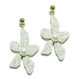 94524, RESIN ACRYLIC FLOWER EARRING