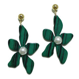 94524, RESIN ACRYLIC FLOWER EARRING