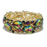 94529, TEARDROP RHINESTONE ACCENT STRETCH BRACELET, WEDDING, BRIDAL, PROM