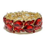 94529, TEARDROP RHINESTONE ACCENT STRETCH BRACELET, WEDDING, BRIDAL, PROM