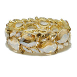 94529, TEARDROP RHINESTONE ACCENT STRETCH BRACELET, WEDDING, BRIDAL, PROM