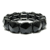 94530, ROUND CONE RHINESTONE ACCENT STRETCH BRACELET