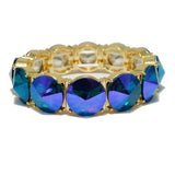 94530, ROUND CONE RHINESTONE ACCENT STRETCH BRACELET