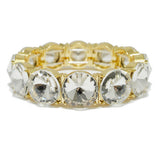 94530, ROUND CONE RHINESTONE ACCENT STRETCH BRACELET