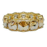 94530, ROUND CONE RHINESTONE ACCENT STRETCH BRACELET