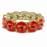 94530, ROUND CONE RHINESTONE ACCENT STRETCH BRACELET