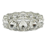 94530, ROUND CONE RHINESTONE ACCENT STRETCH BRACELET, WEDDING, BRIDAL, PROM