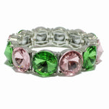 94530, ROUND CONE RHINESTONE ACCENT STRETCH BRACELET