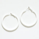 94552, 50MM RUBBER COATED ROUND HOOP EARRING
