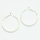 94552, 50MM RUBBER COATED ROUND HOOP EARRING