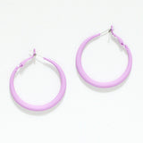 94553, 40MM RUBBER COATED ROUND HOOP EARRING