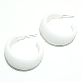 94554, 35MM RUBBER COATED THICK ROUND HOOP EARRING