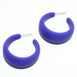 94554, 35MM RUBBER COATED THICK ROUND HOOP EARRING