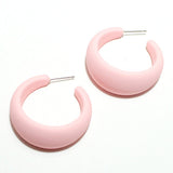 94554, 35MM RUBBER COATED THICK ROUND HOOP EARRING