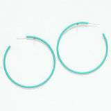 94556, 60MM RUBBER COATED ROUND HOOP EARRING